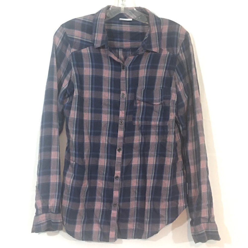 Columbia Plaid Long Sleeve Button Down Shirt Size Medium